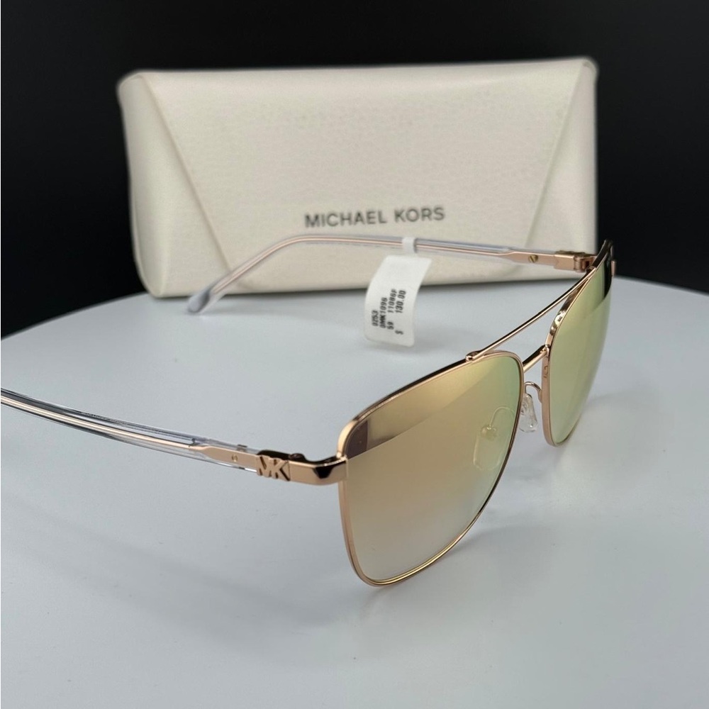 Michael Kors™ Stratton MK1096 11086F 59 - Rose Gold Aviator Sunglasses New